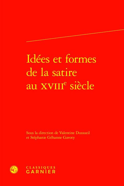 Picture of Idées et formes de la satire au XVIIIe siècle