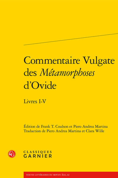 Picture of Commentaire Vulgate des Métamorphoses d'Ovide