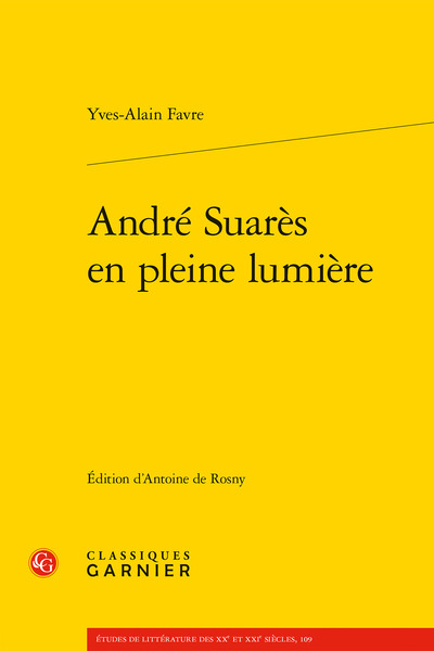 Image de André Suarès en pleine lumière