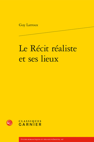 Image de Le Récit réaliste et ses lieux