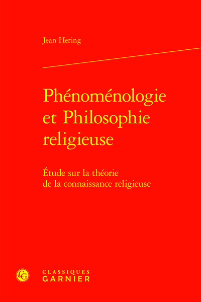 Image de Phénoménologie et Philosophie religieuse