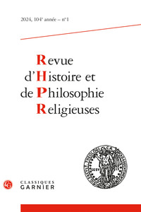 Image de Revue d'Histoire et de Philosophie Religieuses