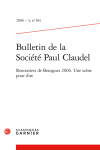 Picture of Bulletin de la Société Paul Claudel