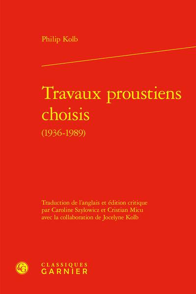 Image de Travaux proustiens choisis