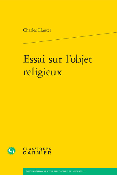 Image de Essai sur l'objet religieux
