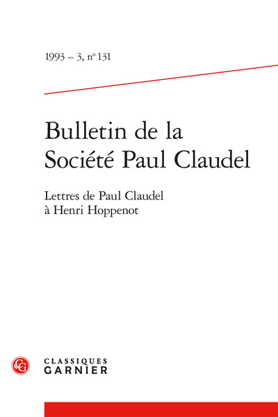Picture of Bulletin de la Société Paul Claudel