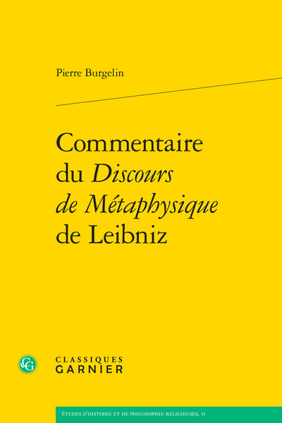 Image de Commentaire du Discours de Métaphysique de Leibniz
