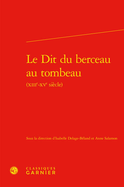Picture of Le Dit du berceau au tombeau
