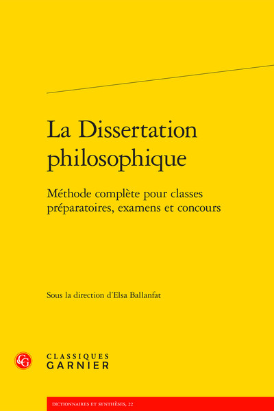 Picture of La Dissertation philosophique