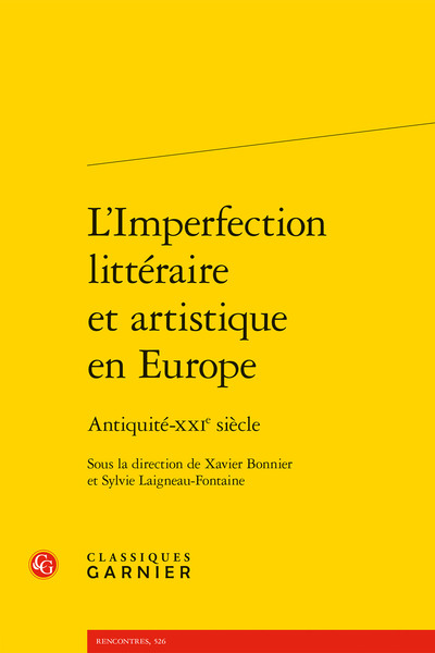 Picture of L'Imperfection littéraire et artistique en Europe