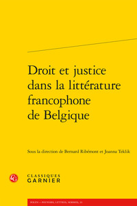 Image de Droit et justice dans la littérature francophone de Belgique
