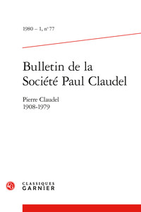 Picture of Bulletin de la Société Paul Claudel