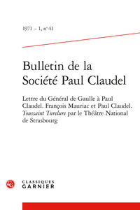 Picture of Bulletin de la Société Paul Claudel