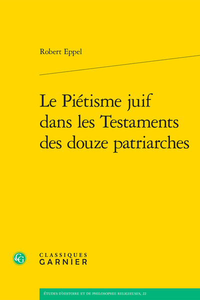 Image de Le Piétisme juif dans les Testaments des douze patriarches