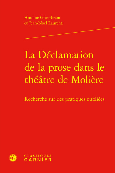 Picture of La Déclamation de la prose dans le théâtre de Molière