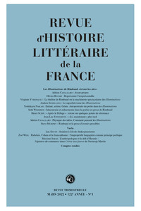 Picture of Revue d'Histoire littéraire de la France
