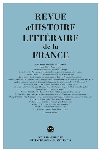 Picture of Revue d'Histoire littéraire de la France