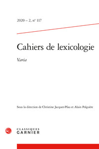 Image de Cahiers de lexicologie