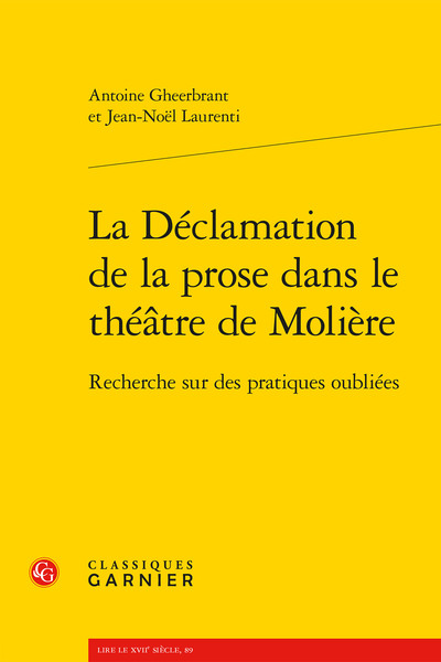 Picture of La Déclamation de la prose dans le théâtre de Molière