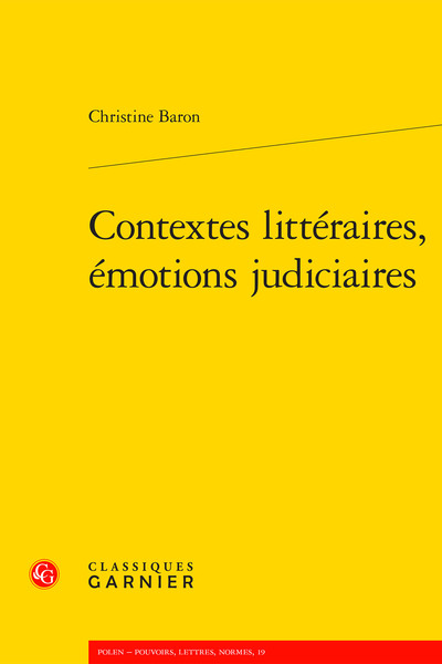 Image de Contextes littéraires, émotions judiciaires