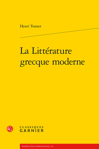 Image de La Littérature grecque moderne
