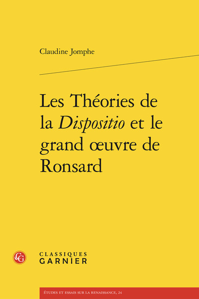 Picture of Les Théories de la Dispositio et le grand oeuvre de Ronsard