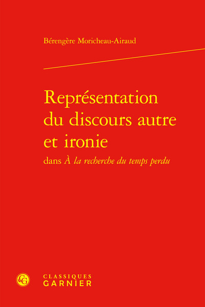 Picture of Représentation du discours autre et ironie