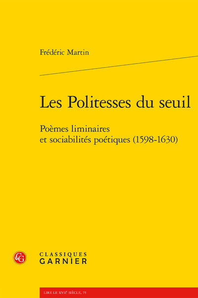 Picture of Les Politesses du seuil