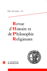 Image de Revue d'Histoire et de Philosophie religieuses