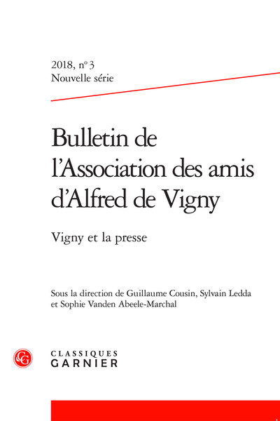 Image de Bulletin de l'Association des amis d'Alfred de Vigny