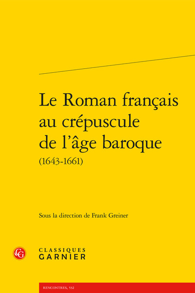 Picture of Le Roman français au crépuscule de l'âge baroque