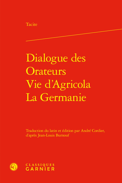 Image de Dialogue des Orateurs - Vie d'Agricola - La Germanie