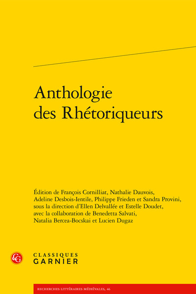 Image de Anthologie des Rhétoriqueurs
