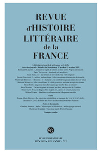 Picture of Revue d'Histoire littéraire de la France