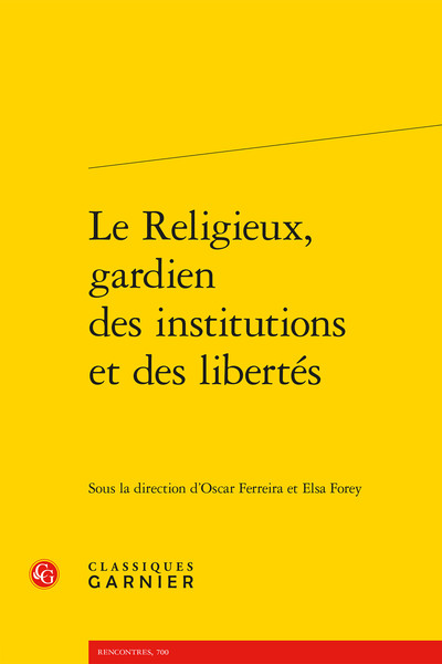 Image de Le Religieux, gardien des institutions et des libertés