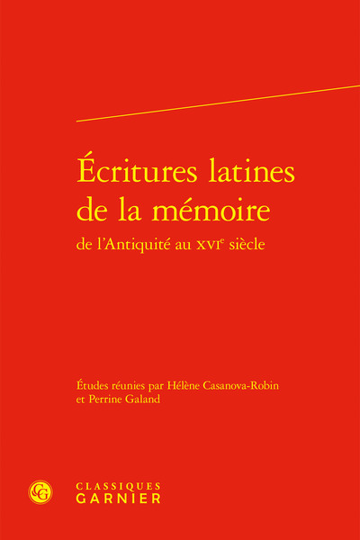 Picture of Écritures latines de la mémoire
