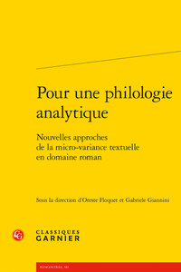 Picture of Pour une philologie analytique
