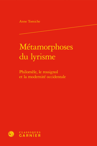 Image de Métamorphoses du lyrisme