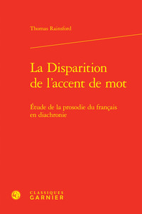Image de La Disparition de l'accent de mot