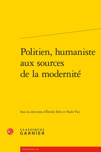 Picture of Politien, humaniste aux sources de la modernité