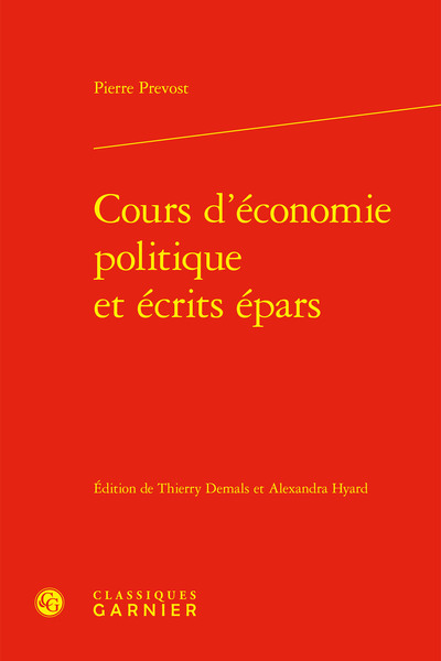 Picture of Cours d'économie politique et écrits épars