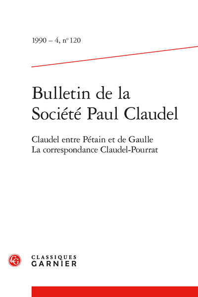 Picture of Bulletin de la Société Paul Claudel