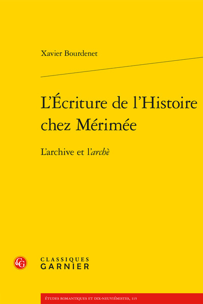 Image de L'Écriture de l'Histoire chez Mérimée