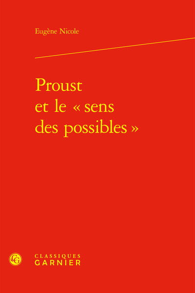 Picture of Proust et le « sens des possibles »