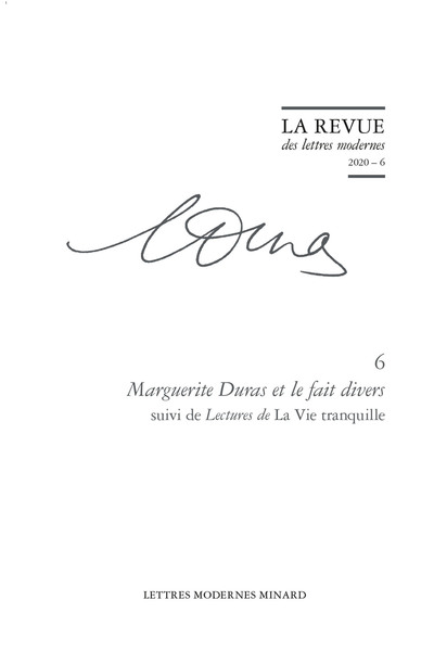 Image de Marguerite Duras et le fait divers