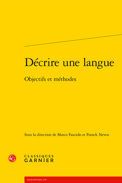 Picture of Décrire une langue