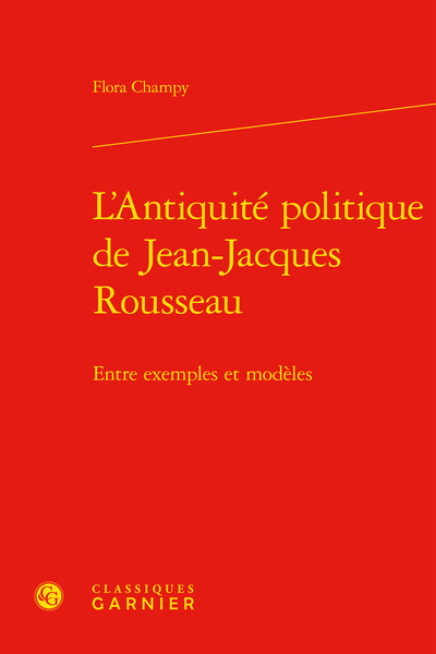 Picture of L'Antiquité politique de Jean-Jacques Rousseau