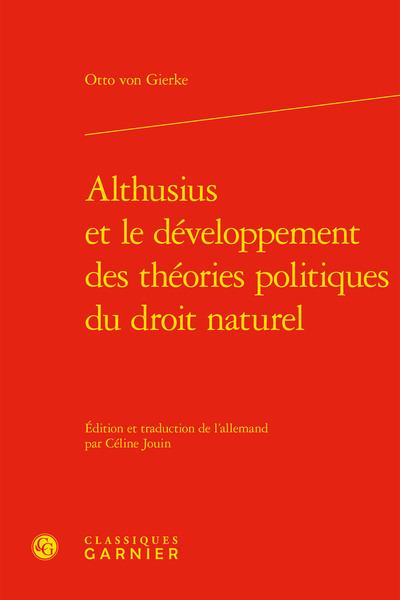 Image de Althusius et le développement des théories politiques du droit naturel