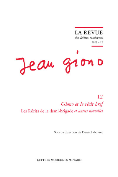 Picture of Giono et le récit bref