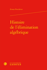 Image de Histoire de l'élimination algébrique